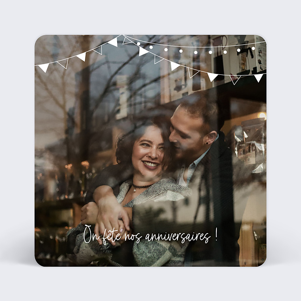 Invitation Anniversaire Fanions Bucoliques