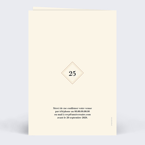 Invitation Anniversaire Adulte Portrait univers Gatbsy