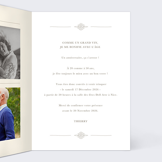Invitation Anniversaire Adulte Grand Cru