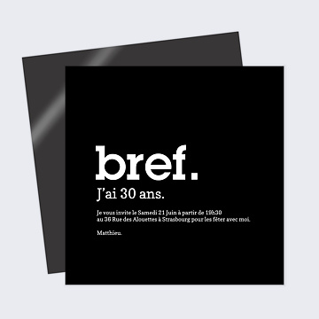 Invitation Anniversaire Adulte Bref