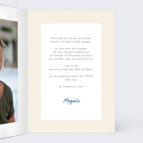 Invitation anniversaire Tchin Intérieur Droit