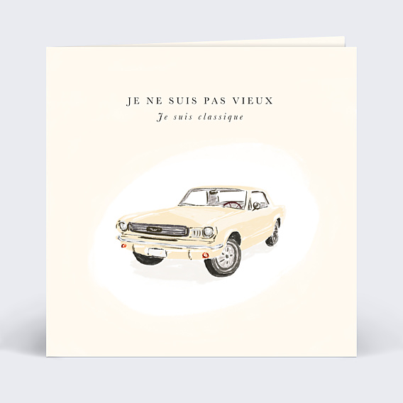 Invitation Anniversaire Adulte Voiture Classique