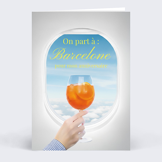 Invitation anniversaire Fête en voyage