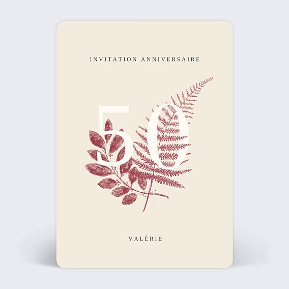 Invitation Anniversaire Adulte Esprit Floral
