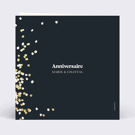 Invitation anniversaire Double milestones Verso