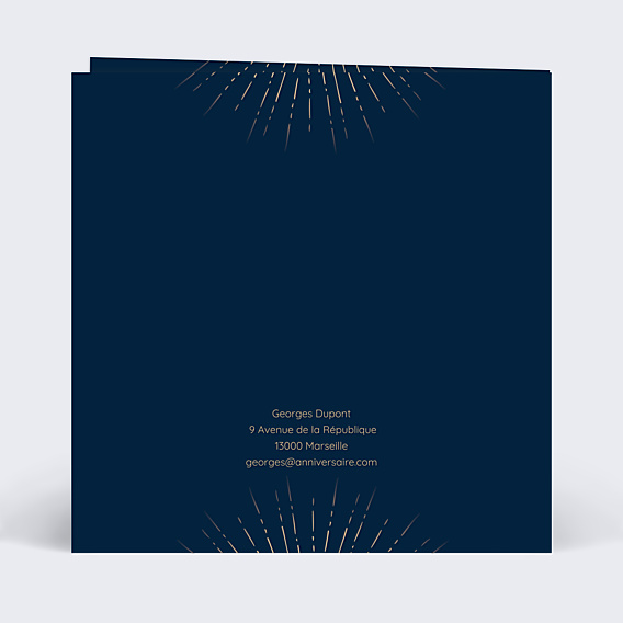 Invitation Anniversaire Adulte Feux Artifices