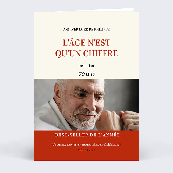 Invitation Anniversaire Adulte Lettres en Fête