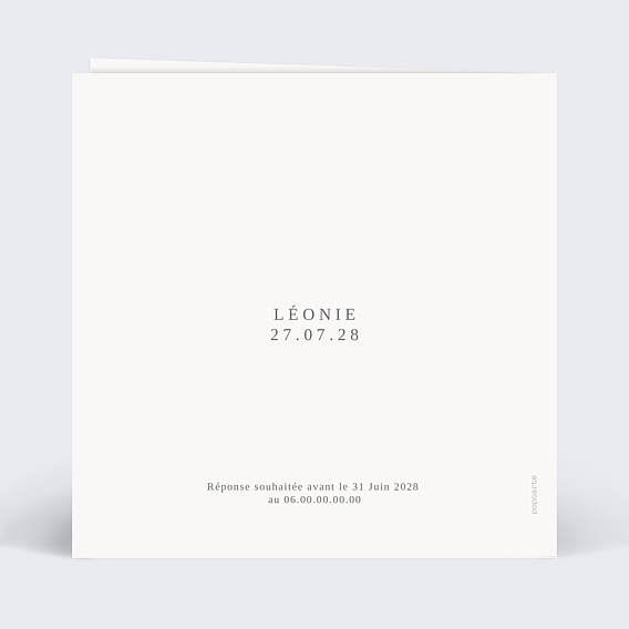 Invitation anniversaire Bohème Verso