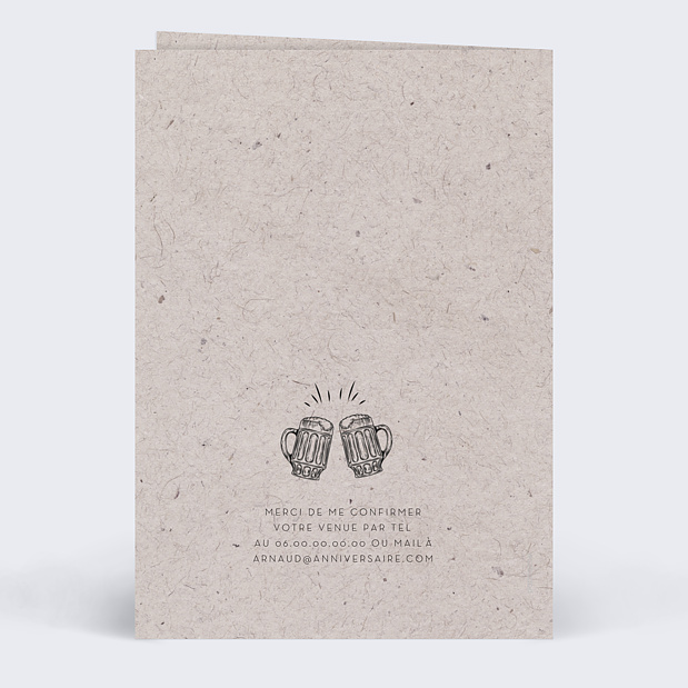 Invitation Anniversaire Pizza Party Verso