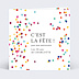 Invitation anniversaire Confettis Colorés