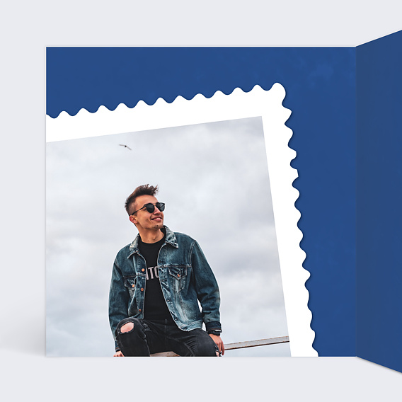 Invitation anniversaire Paillettes Plats Intérieur Gauche