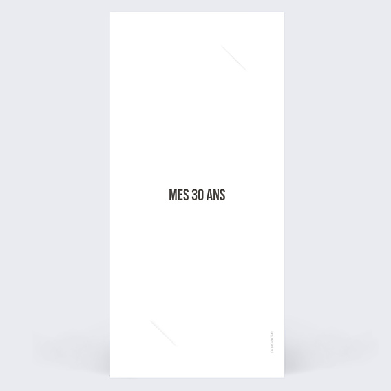 Invitation Anniversaire Adulte Typographie Cadre