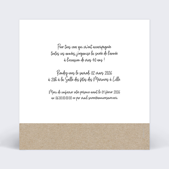 Invitation Anniversaire Adulte Timeline Photomaton