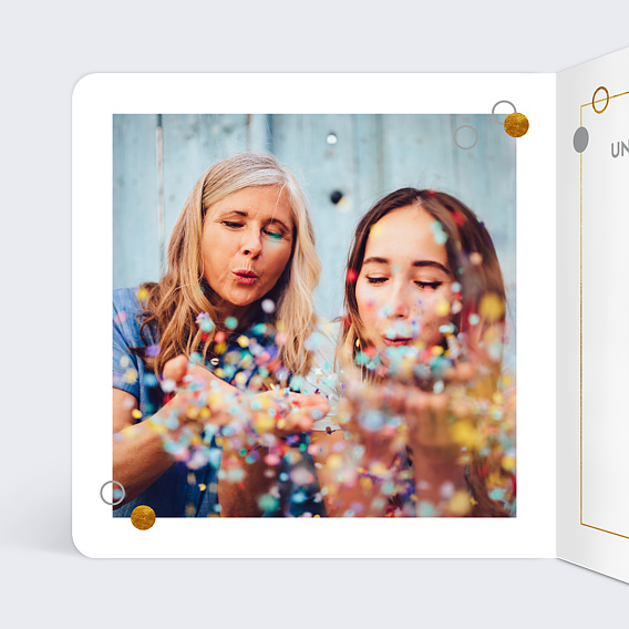 Invitation anniversaire C'est la Fête Intérieur Gauche