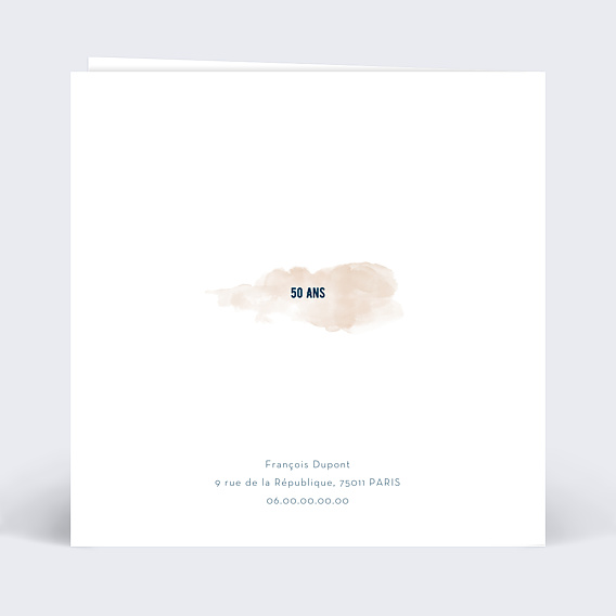 Invitation anniversaire Dorure Mystique Verso