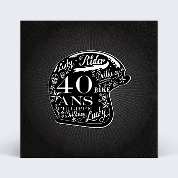 Invitation Anniversaire Adulte Moto