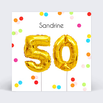 Invitation anniversaire adulte Party 50