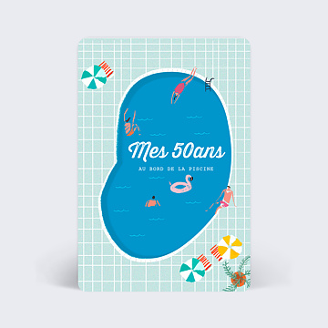 Invitation Anniversaire Adulte Adulte Pool Party