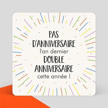 Invitation Anniversaire Virtuelle Deux Anniversaires