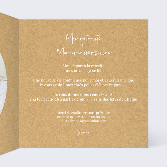 Invitation Anniversaire Adulte Lauriers
