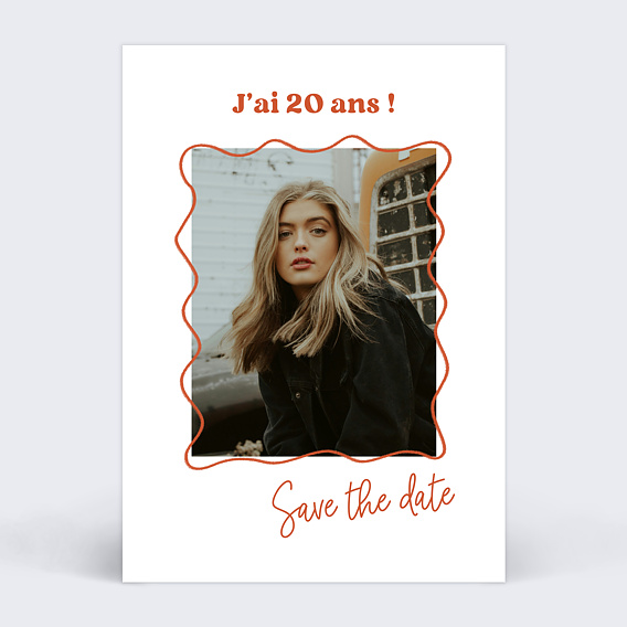 Invitation anniversaire Wavy