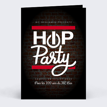 Invitation Anniversaire Adulte Hip Hop