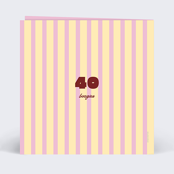 Invitation Anniversaire Adulte Funny stripes