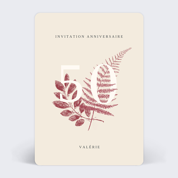 Invitation Anniversaire Adulte Esprit Floral