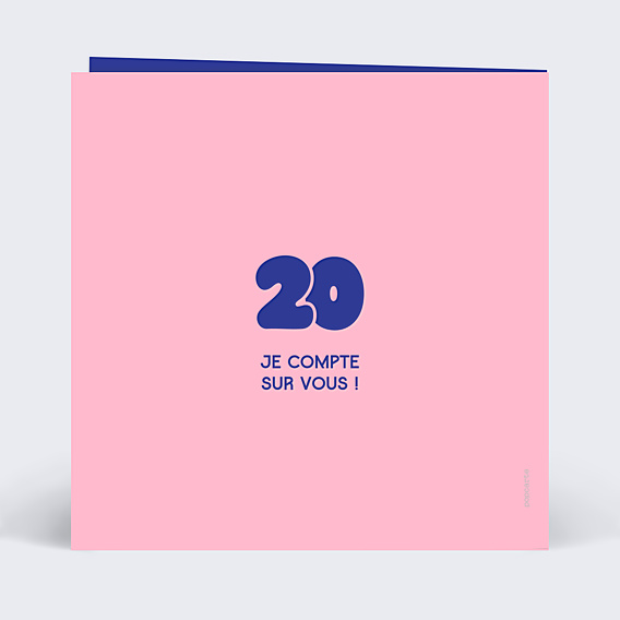 Invitation Anniversaire Adulte 20 bubble