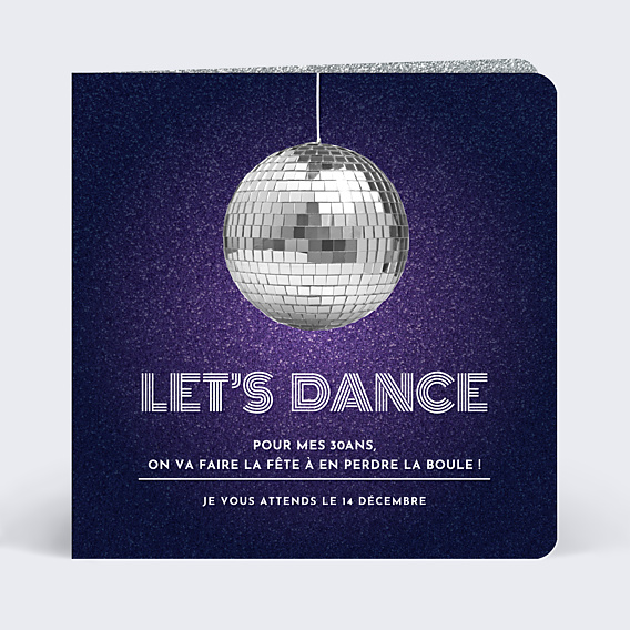 Invitation Anniversaire Adulte Boule Disco