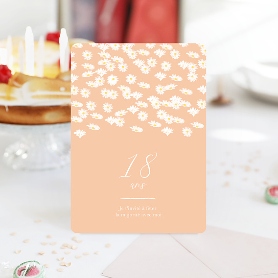 Invitation Anniversaire Adulte Marguerite