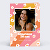 Invitation anniversaire Groovy flowers