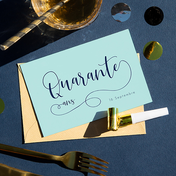 Invitation anniversaire Milestone Quarante Après 4