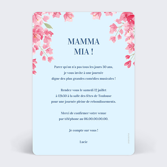 Invitation Anniversaire Adulte Dancing Queen