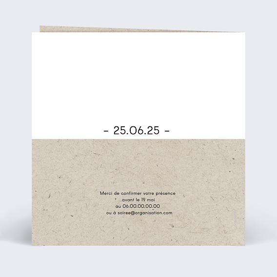 Invitation anniversaire Retraite Esperluette Chiné Verso