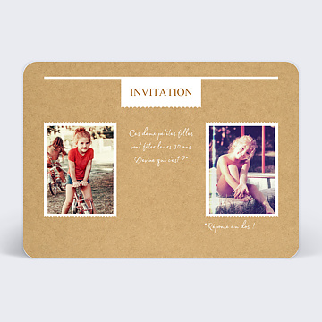 Invitation Anniversaire Double Anniversaire Popcarte Invitation Anniversaire Double Anniversaire Popcarte