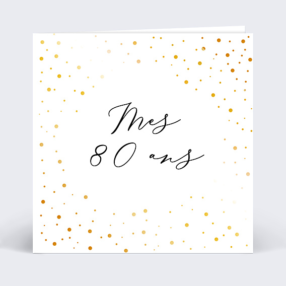 Invitation anniversaire Dorure Anniversaire