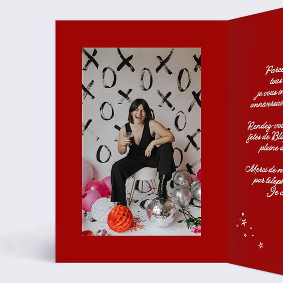 Invitation Anniversaire Adulte Gâteau dessiné