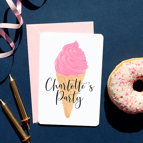 Invitation anniversaire Ice Cream Adulte Après 4