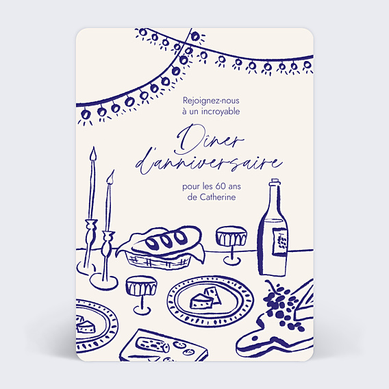 Invitation anniversaire Restaurant