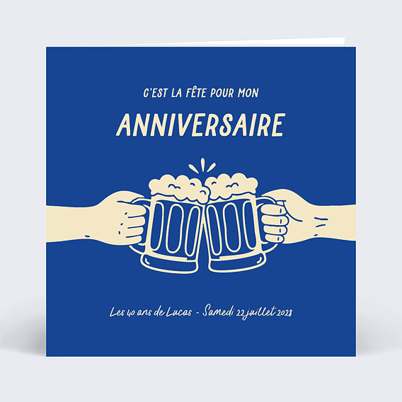 Invitation anniversaire Bières entre copains