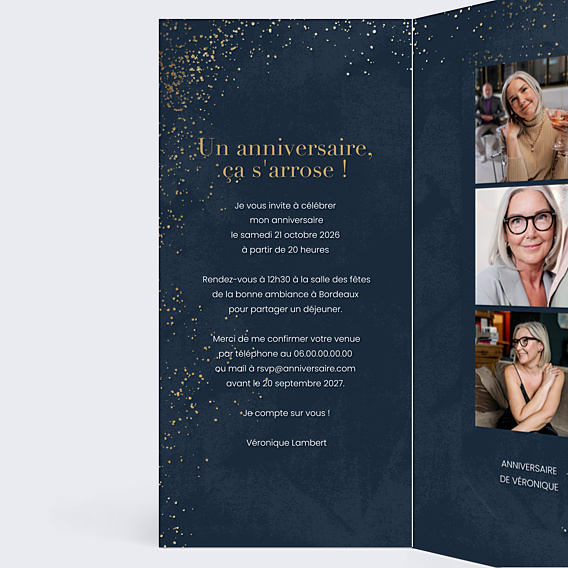 Invitation Anniversaire Adulte Mémento
