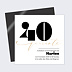 Invitation anniversaire 40 ans Moderne