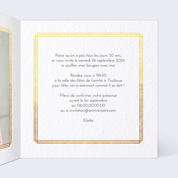 Invitation Anniversaire Adulte Esprit Gatsby