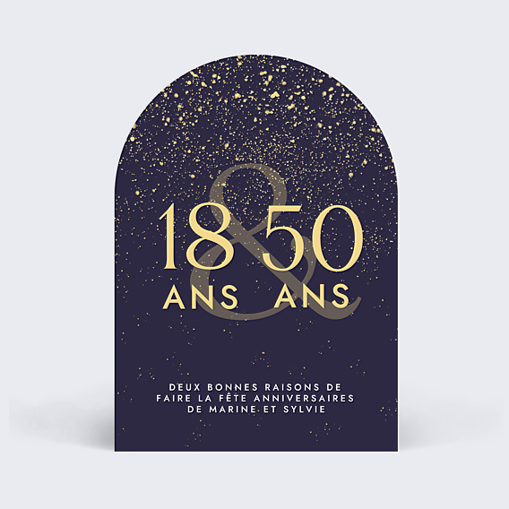 Invitation Anniversaire Adulte Double pluie de fête
