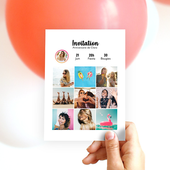 Invitation anniversaire Tendance Après 3
