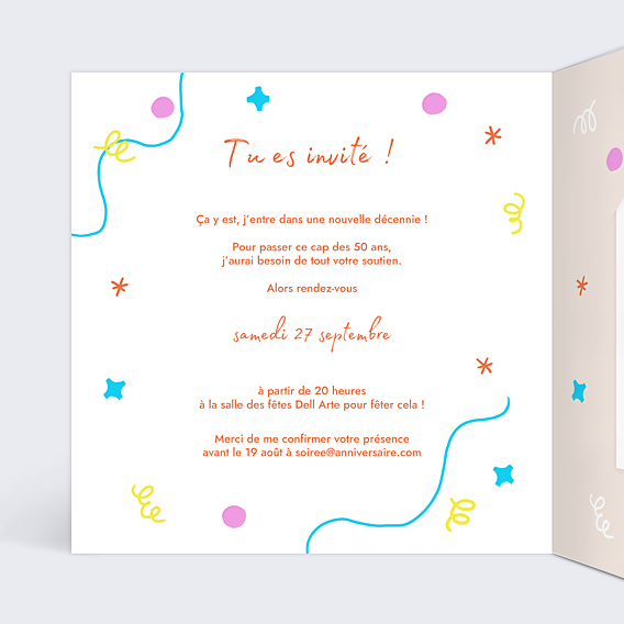 Invitation Anniversaire Adulte Cultiver sa Jeunesse