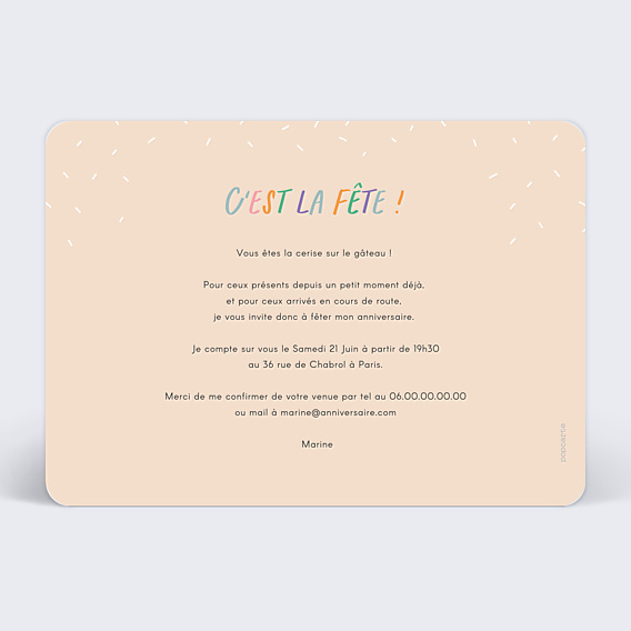 Invitation Anniversaire Adulte Nouvelle Décennie