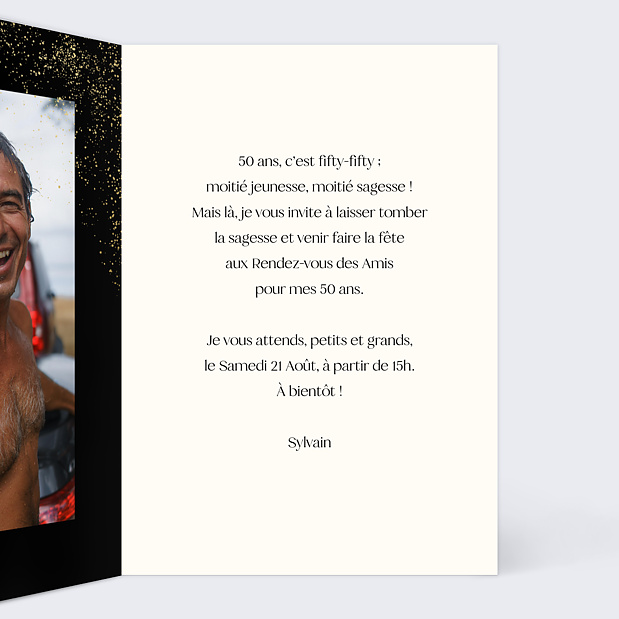 Invitation Anniversaire Adulte Champagne Festif Intérieur Droit