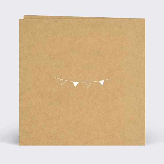 Invitation Anniversaire Adulte Fanions Bucoliques Kraft
